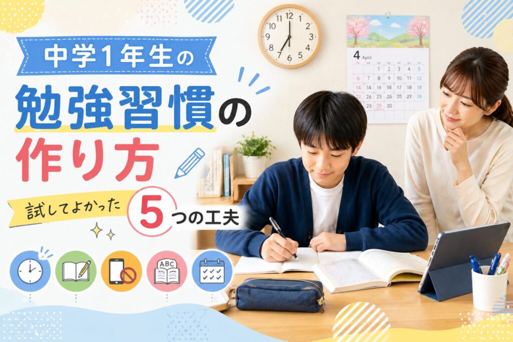 中学1年生の勉強習慣の作り方と親のサポート法