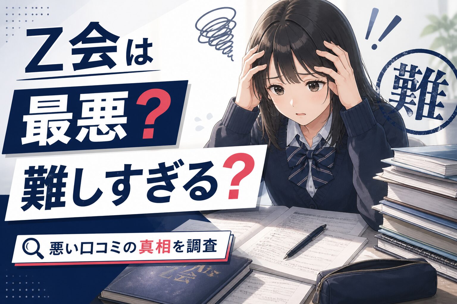 Z会の口コミ 難しすぎるという評判の真相