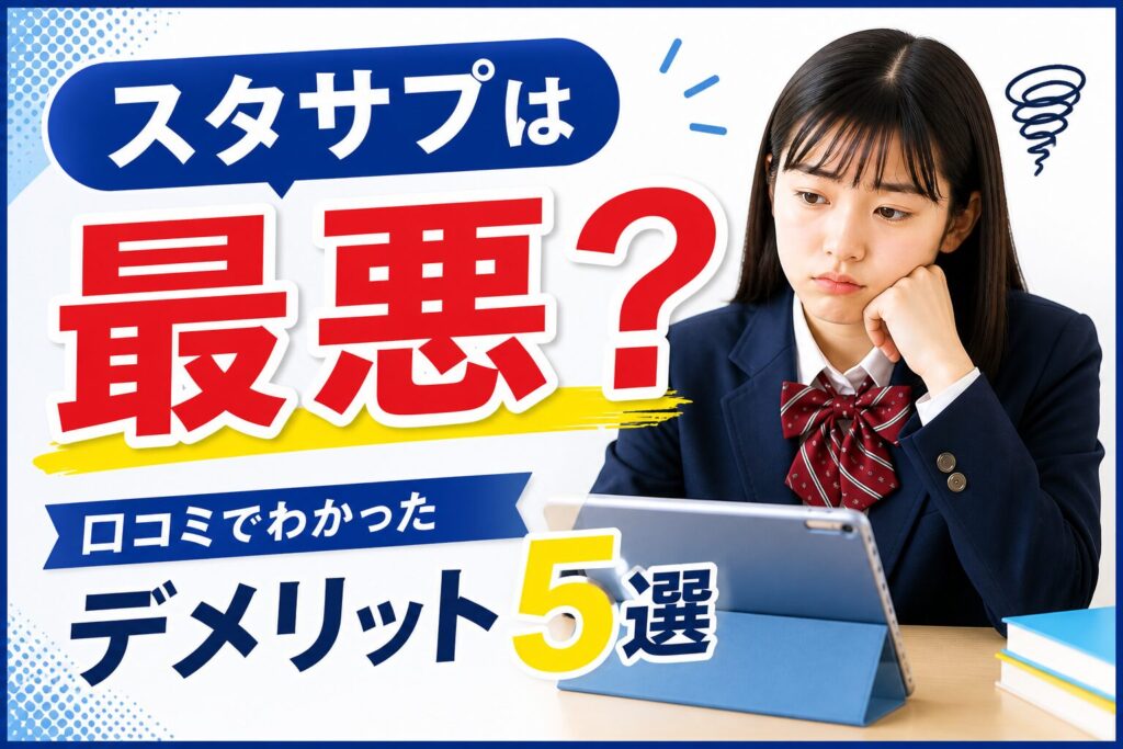 スタディサプリの口コミ デメリット5選