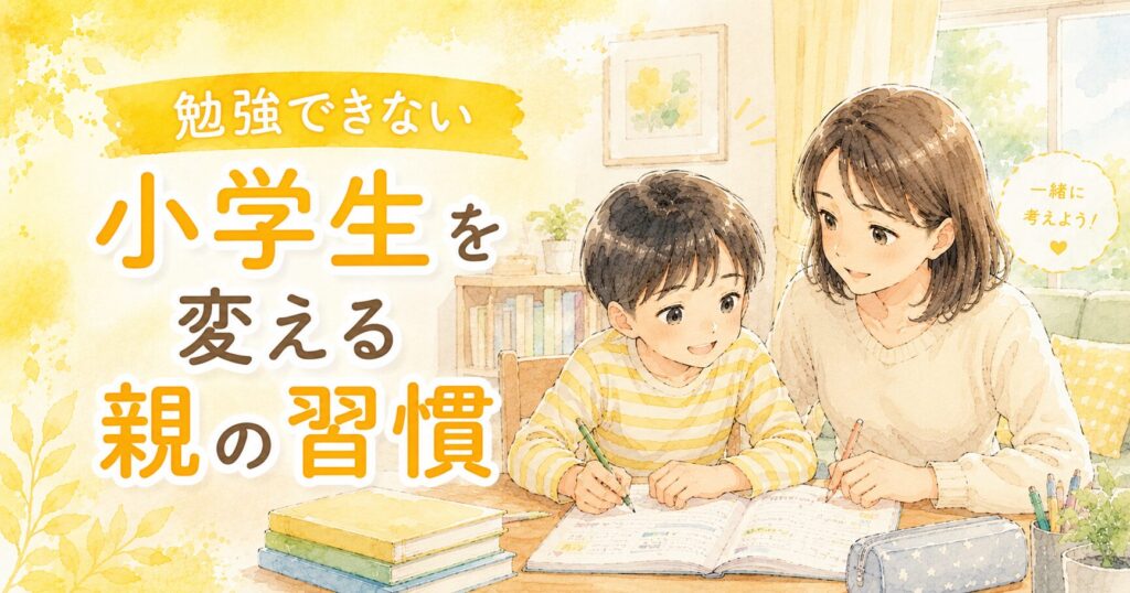勉強できない小学生を変える親の習慣｜中学で困らないために今できること