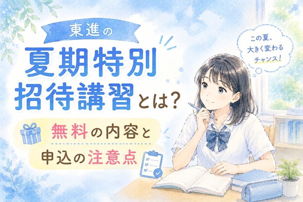 東進の夏期特別招待講習の内容と申込の注意点を解説