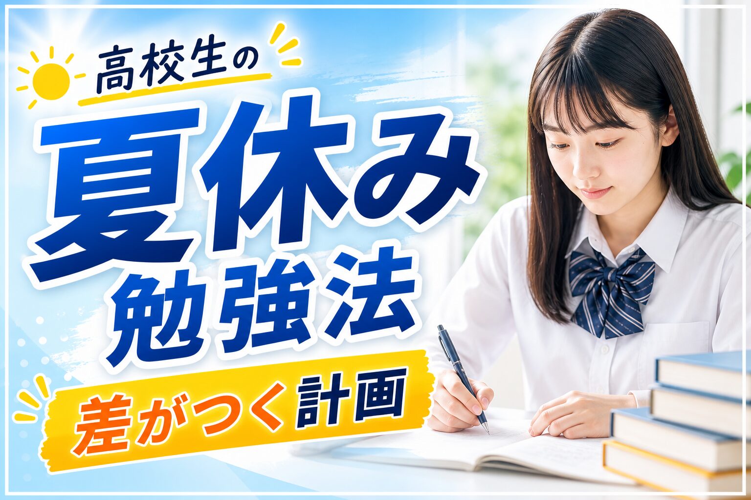 高校生の夏休み勉強法｜学年別の計画の立て方とおすすめ教材