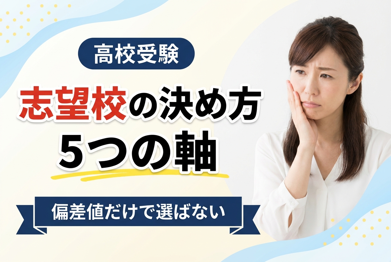 高校の志望校の決め方｜偏差値だけで選ばない5つの軸