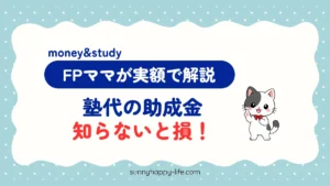 塾代の助成金は知らないと損!FPママが解説するアイキャッチ(みーちゃん)